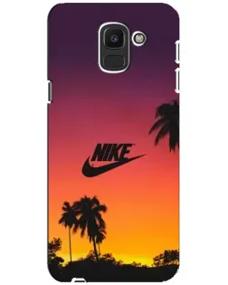 Чехол для Samsung Galaxy J6 2018 (J600F) с картинкой «Nike на закате солнца» Чехол для Samsung Galaxy J6 2018 (J600F) с картинкой «Nike на закате солнца»
