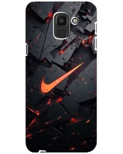 Чехол для Samsung Galaxy J6 2018 (J600F) с картинкой «Nike — эффект разломов» Чехол для Samsung Galaxy J6 2018 (J600F) с картинкой «Nike — эффект разломов»