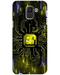 Чехол для Samsung Galaxy J6 2018 (J600F) с картинкой «Nike — золотая искра» Чехол для Samsung Galaxy J6 2018 (J600F) с картинкой «Nike — золотая искра»