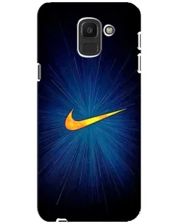 Чехол для Samsung Galaxy J6 2018 (J600F) с картинкой «Синий пульс Nike» Чехол для Samsung Galaxy J6 2018 (J600F) с картинкой «Синий пульс Nike»