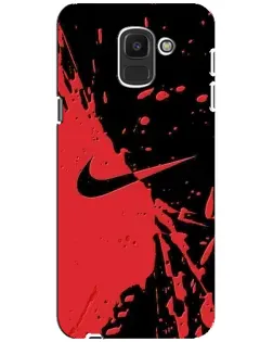 Чехол для Samsung Galaxy J6 2018 (J600F) с картинкой «Красные брызги Nike» Чехол для Samsung Galaxy J6 2018 (J600F) с картинкой «Красные брызги Nike»