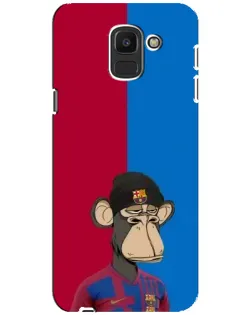 Чехол для Samsung Galaxy J6 2018 (J600F) с картинкой «Bored Ape — фанат Барсы» Чехол для Samsung Galaxy J6 2018 (J600F) с картинкой «Bored Ape — фанат Барсы»