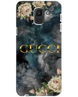 Чехол для Samsung Galaxy J6 2018 (J600F) с картинкой «Абстрактные цветы Gucci»