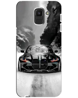 Чехол для Samsung Galaxy J6 2018 (J600F) с картинкой «BMW — акварельный дрифт»