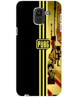 Чехол для Samsung Galaxy J6 2018 (J600F) с картинкой «PUBG — камуфляжный шлем» Чехол для Samsung Galaxy J6 2018 (J600F) с картинкой «PUBG — камуфляжный шлем»