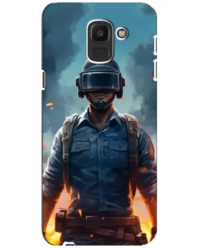 Чехол для Samsung Galaxy J6 2018 (J600F) с картинкой «PUBG — реалистичный герой»