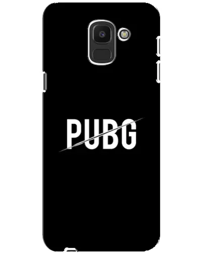 Чехол для Samsung Galaxy J6 2018 (J600F) с картинкой «PUBG — белый логотип»