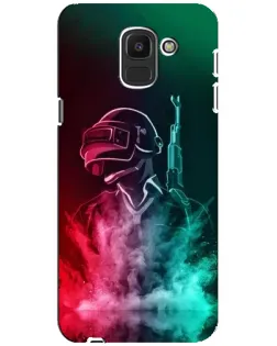 Чехол для Samsung Galaxy J6 2018 (J600F) с картинкой «PUBG — огненный воин» Чехол для Samsung Galaxy J6 2018 (J600F) с картинкой «PUBG — огненный воин»