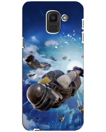Чехол для Samsung Galaxy J6 2018 (J600F) с картинкой «Десант PUBG — прыжок»
