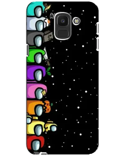 Чехол для Samsung Galaxy J6 2018 (J600F) с картинкой «Команда Among Us» Чехол для Samsung Galaxy J6 2018 (J600F) с картинкой «Команда Among Us»