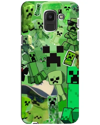 Чехол для Samsung Galaxy J6 2018 (J600F) с картинкой «Криперы Minecraft»