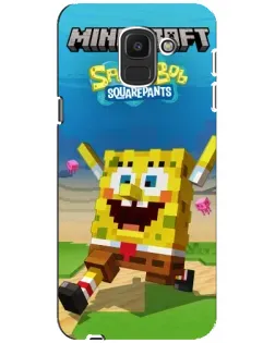 Чехол для Samsung Galaxy J6 2018 (J600F) с картинкой «Губка Боб Minecraft» Чехол для Samsung Galaxy J6 2018 (J600F) с картинкой «Губка Боб Minecraft»