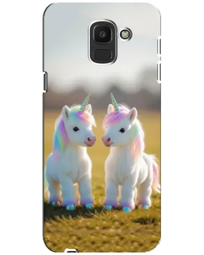 Чехол для Samsung Galaxy J6 2018 (J600F) с картинкой «Пара единорогов»