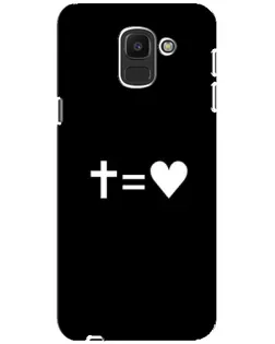 Чехол для Samsung Galaxy J6 2018 (J600F) с картинкой «Крест и Сердце»