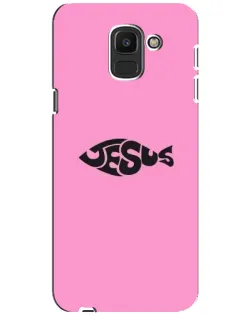 Чехол для Samsung Galaxy J6 2018 (J600F) с картинкой «Розовый символ  Jesus»