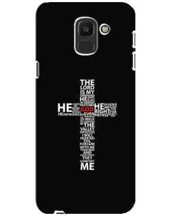 Чехол для Samsung Galaxy J6 2018 (J600F) с картинкой «Текстовый крест» Чехол для Samsung Galaxy J6 2018 (J600F) с картинкой «Текстовый крест»