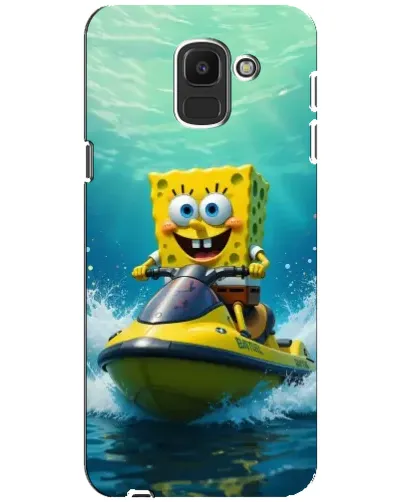 Чехол для Samsung Galaxy J6 2018 (J600F) с картинкой «Спанч Боб на гидроцикле» Чехол для Samsung Galaxy J6 2018 (J600F) с картинкой «Спанч Боб на гидроцикле»