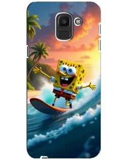 Чохол для Samsung Galaxy J6 2018 (J600F) з картинкою «Губка Боб серфінгіст» Чохол для Samsung Galaxy J6 2018 (J600F) з картинкою «Губка Боб серфінгіст»