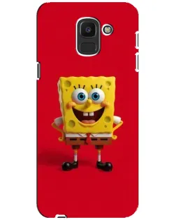 Чохол для Samsung Galaxy J6 2018 (J600F) з картинкою «Спанч Боб на червоному» Чохол для Samsung Galaxy J6 2018 (J600F) з картинкою «Спанч Боб на червоному»