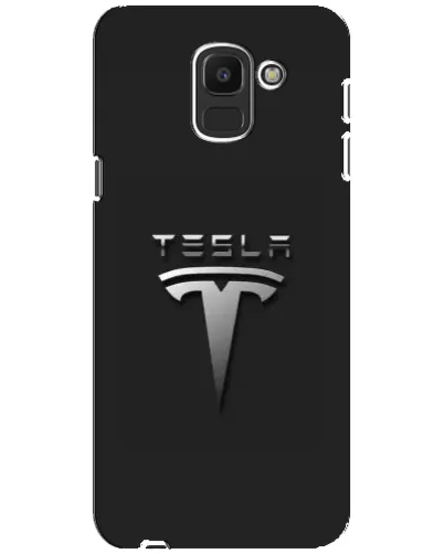 Чехол для Samsung Galaxy J6 2018 (J600F) с картинкой «Стальной логотип Tesla» Чехол для Samsung Galaxy J6 2018 (J600F) с картинкой «Стальной логотип Tesla»