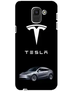 Чехол для Samsung Galaxy J6 2018 (J600F) с картинкой «Tesla Model Y» Чехол для Samsung Galaxy J6 2018 (J600F) с картинкой «Tesla Model Y»