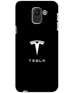 Чехол для Samsung Galaxy J6 2018 (J600F) с картинкой «Tesla White Logo» Чехол для Samsung Galaxy J6 2018 (J600F) с картинкой «Tesla White Logo»