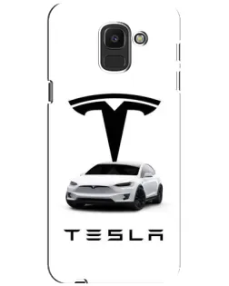 Чехол для Samsung Galaxy J6 2018 (J600F) с картинкой «Tesla White Style» Чехол для Samsung Galaxy J6 2018 (J600F) с картинкой «Tesla White Style»