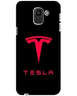Чехол для Samsung Galaxy J6 2018 (J600F) с картинкой «Tesla Red Logo» Чехол для Samsung Galaxy J6 2018 (J600F) с картинкой «Tesla Red Logo»