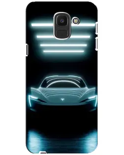 Чехол для Samsung Galaxy J6 2018 (J600F) с картинкой «Tesla в неоне» Чехол для Samsung Galaxy J6 2018 (J600F) с картинкой «Tesla в неоне»