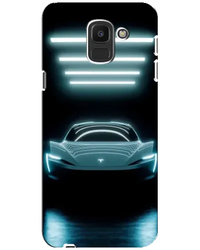Чехол для Samsung Galaxy J6 2018 (J600F) с картинкой «Tesla в неоне» Чехол для Samsung Galaxy J6 2018 (J600F) с картинкой «Tesla в неоне»