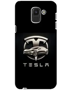 Чехол для Samsung Galaxy J6 2018 (J600F) с картинкой «Tesla — серебристое авто» Чехол для Samsung Galaxy J6 2018 (J600F) с картинкой «Tesla — серебристое авто»