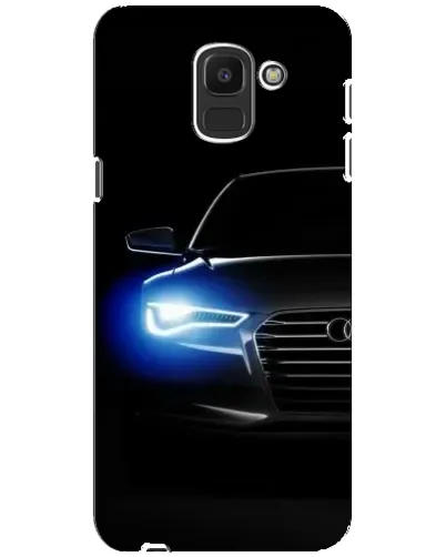 Чехол для Samsung Galaxy J6 2018 (J600F) с картинкой «Неоновый взгляд Audi»