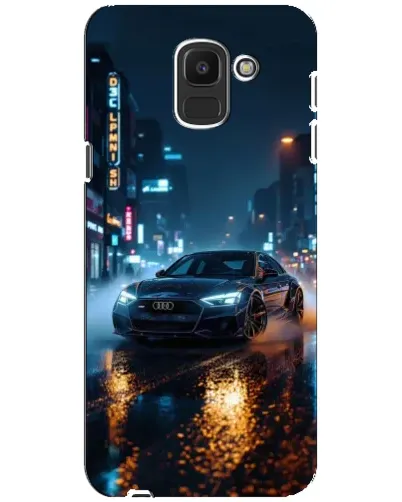 Чехол для Samsung Galaxy J6 2018 (J600F) с картинкой «Ночной город и Audi»