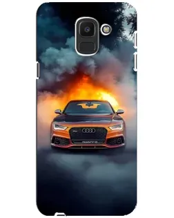 Чохол для Samsung Galaxy J6 2018 (J600F) з картинкою «Audi у вогняному диму» Чохол для Samsung Galaxy J6 2018 (J600F) з картинкою «Audi у вогняному диму»