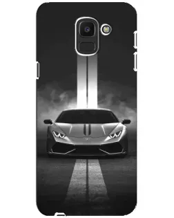 Чехол для Samsung Galaxy J6 2018 (J600F) с картинкой «Lamborghini симметрия дорог»