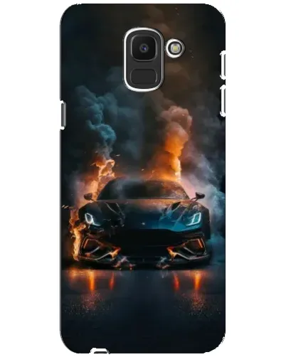 Чехол для Samsung Galaxy J6 2018 (J600F) с картинкой «Lamborghini дымная эстетика»