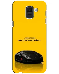 Чехол для Samsung Galaxy J6 2018 (J600F) с картинкой «Lamborghini Huracan черный»