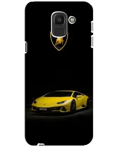 Чехол для Samsung Galaxy J6 2018 (J600F) с картинкой «Lamborghini желтый акцент»