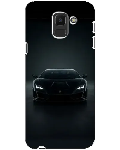 Чехол для Samsung Galaxy J6 2018 (J600F) с картинкой «Черный Lamborghini Aventador»