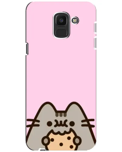 Чехол для Samsung Galaxy J6 2018 (J600F) с картинкой «Pusheen и печенье»
