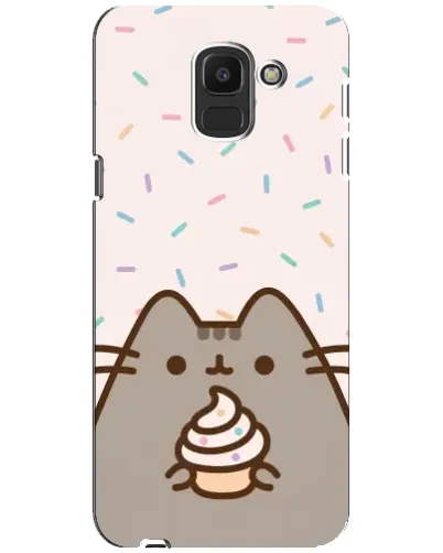 Чехол для Samsung Galaxy J6 2018 (J600F) с картинкой «Пушин с кексом»