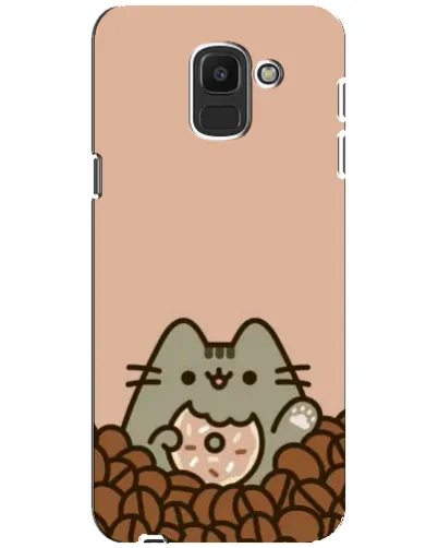 Чехол для Samsung Galaxy J6 2018 (J600F) с картинкой «Кофейный Пушин»