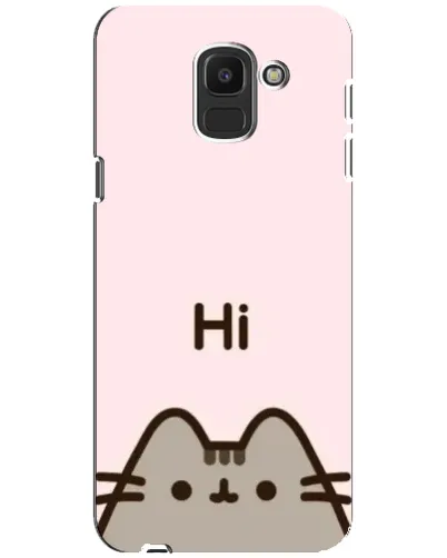 Чехол для Samsung Galaxy J6 2018 (J600F) с картинкой «Пушин говорит Hi»
