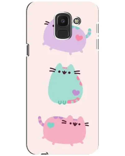 Чехол для Samsung Galaxy J6 2018 (J600F) с картинкой «Pusheen трио»