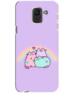 Чехол для Samsung Galaxy J6 2018 (J600F) с картинкой «Радужные Пушины»