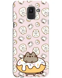 Чехол для Samsung Galaxy J6 2018 (J600F) с картинкой «Пушин на пончике»