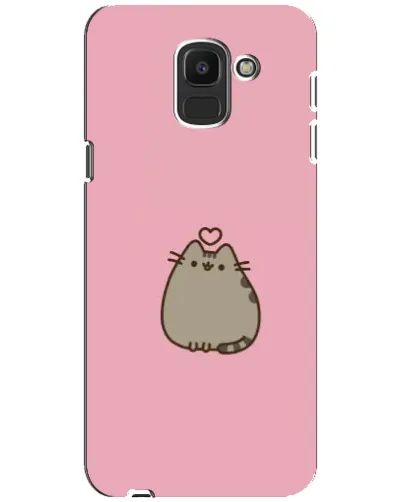 Чехол для Samsung Galaxy J6 2018 (J600F) с картинкой «Pusheen сердце»