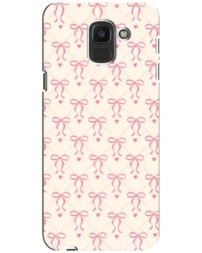 Чехол для Samsung Galaxy J6 2018 (J600F) с картинкой «Розовые бантики Coquette»