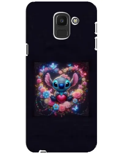 Чехол для Samsung Galaxy J6 2018 (J600F) с картинкой «Stitch в цветах»