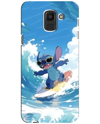 Чехол для Samsung Galaxy J6 2018 (J600F) с картинкой «Стич на волне»